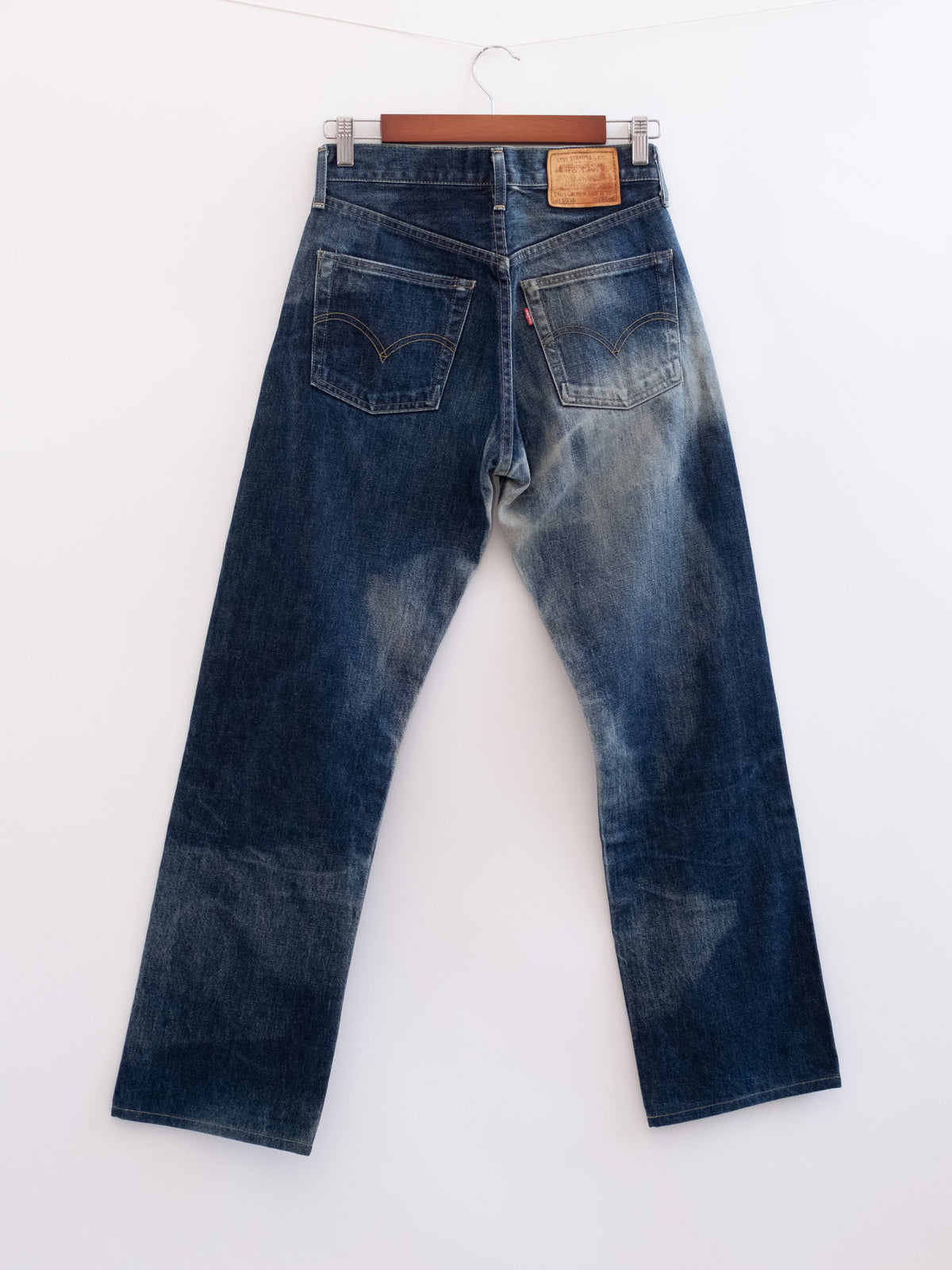 920-27 hung denim, back view