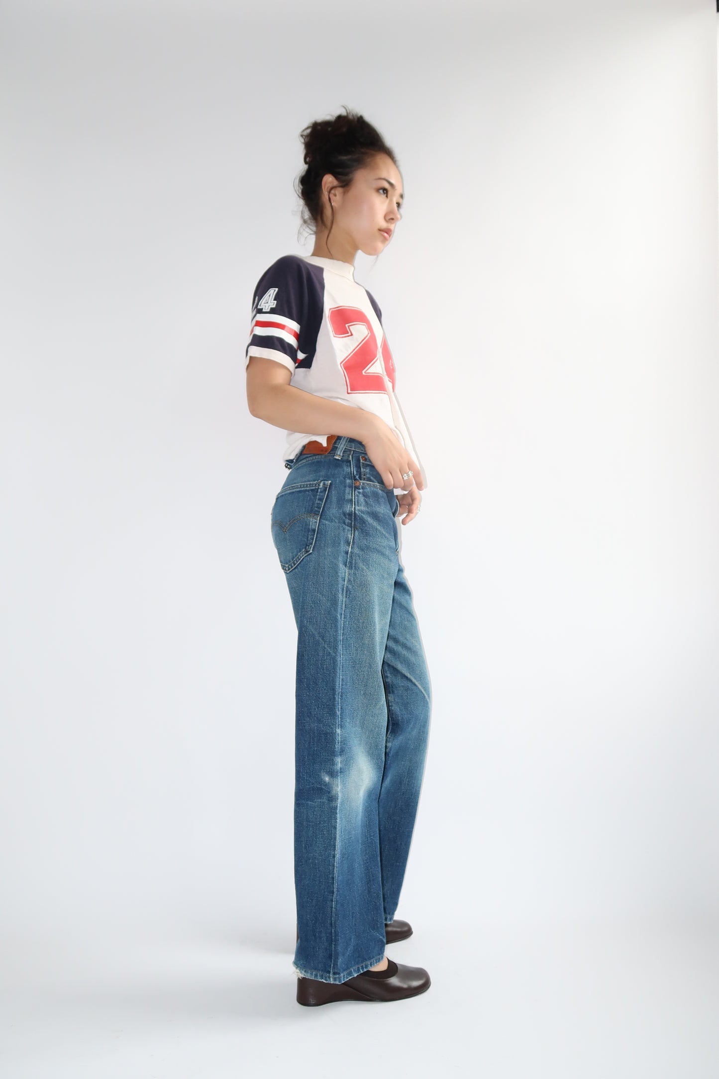 Agnès B. 1990s Striped Cotton Boatneck Top (M)