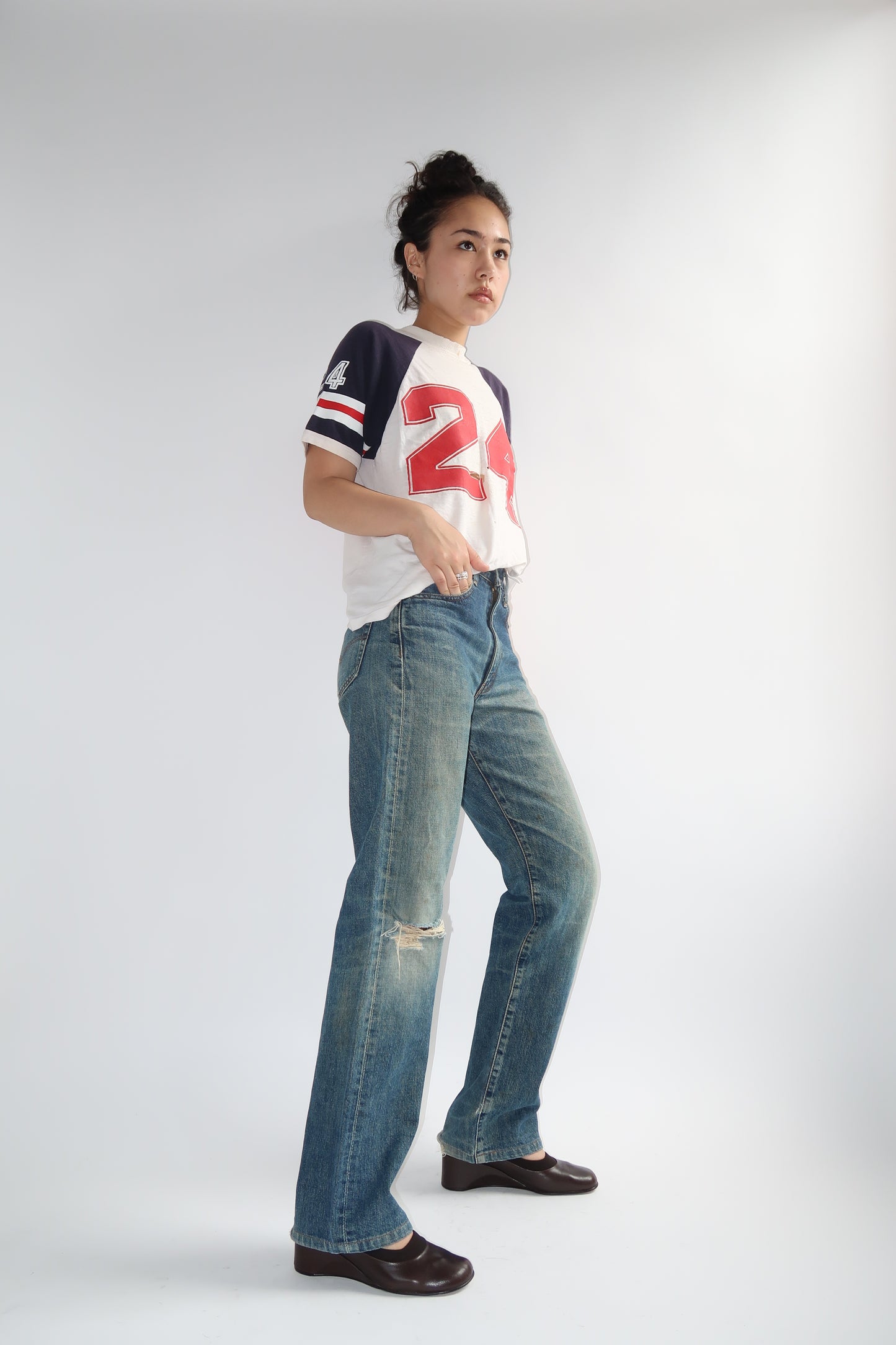 Levi's 1997 Japanese Big E Selvedge Distressed Jeans (30 x 27)