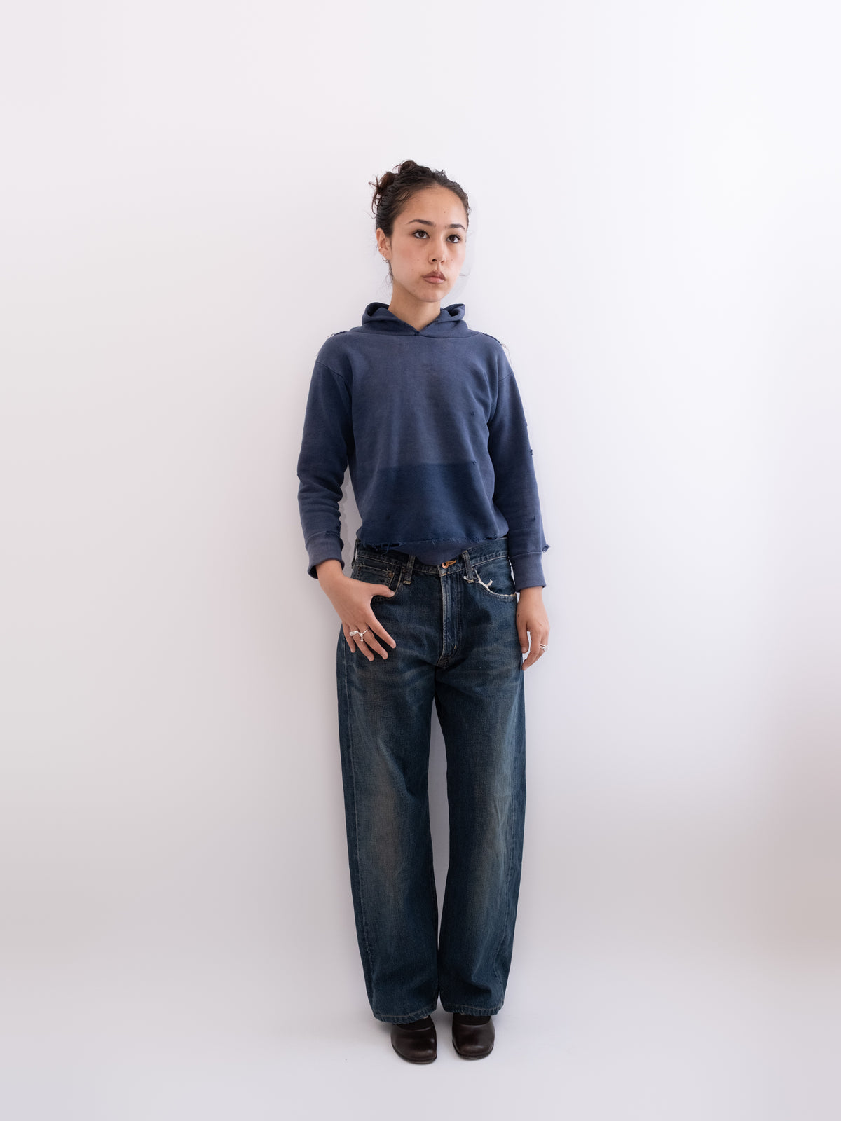 Edwin selvedge denim, model view