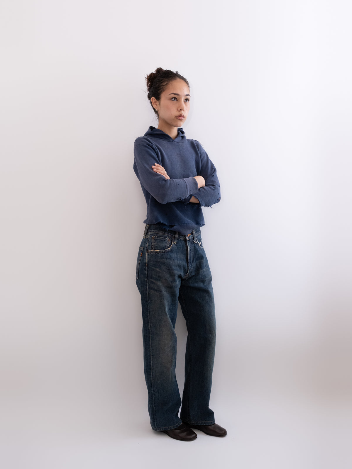 Edwin selvedge denim, model view