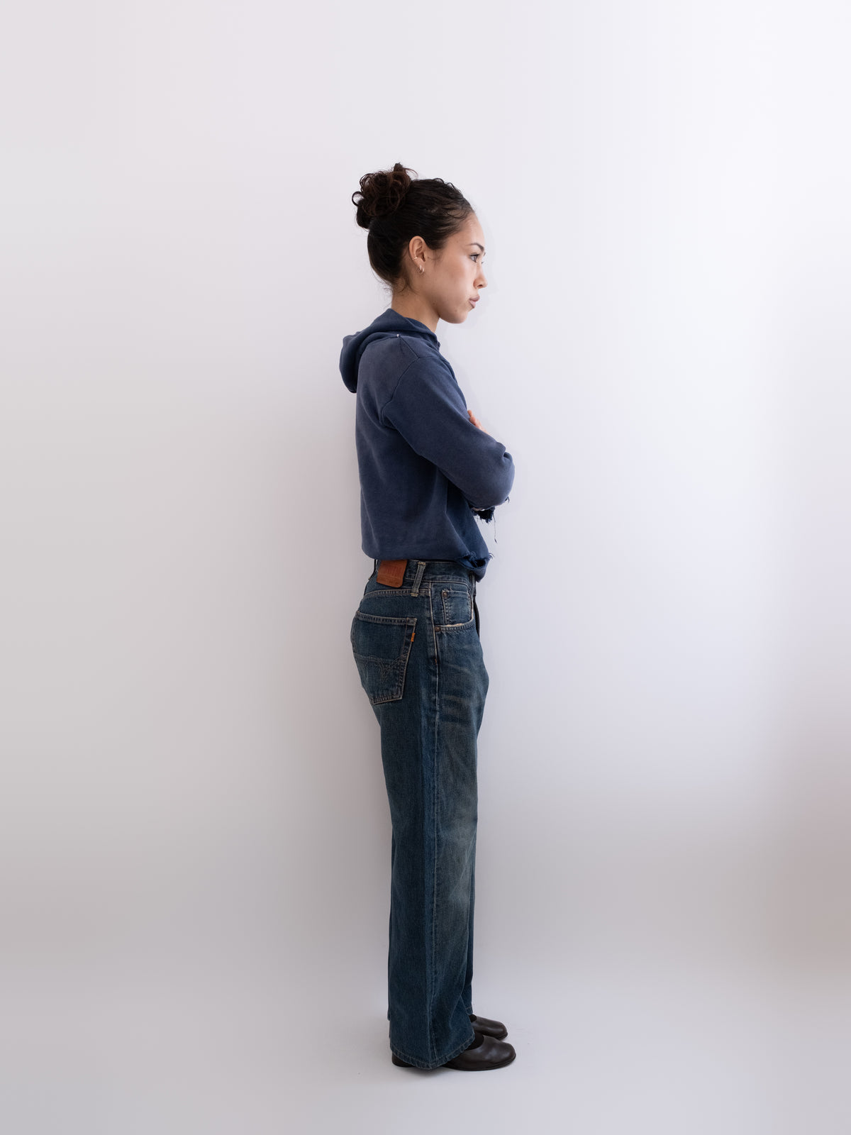 Edwin selvedge denim, model view