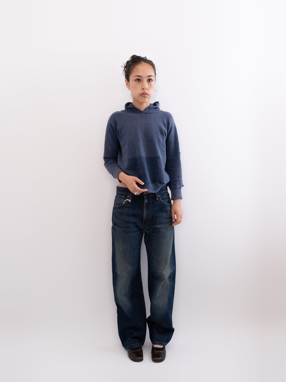 Edwin selvedge denim, model view