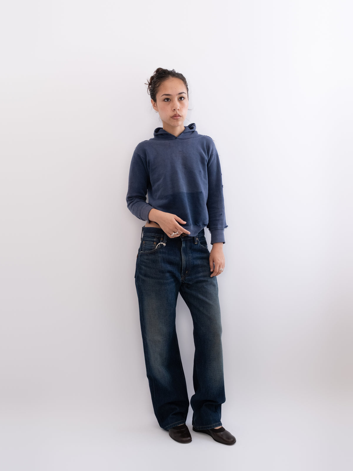 Edwin selvedge denim, model view