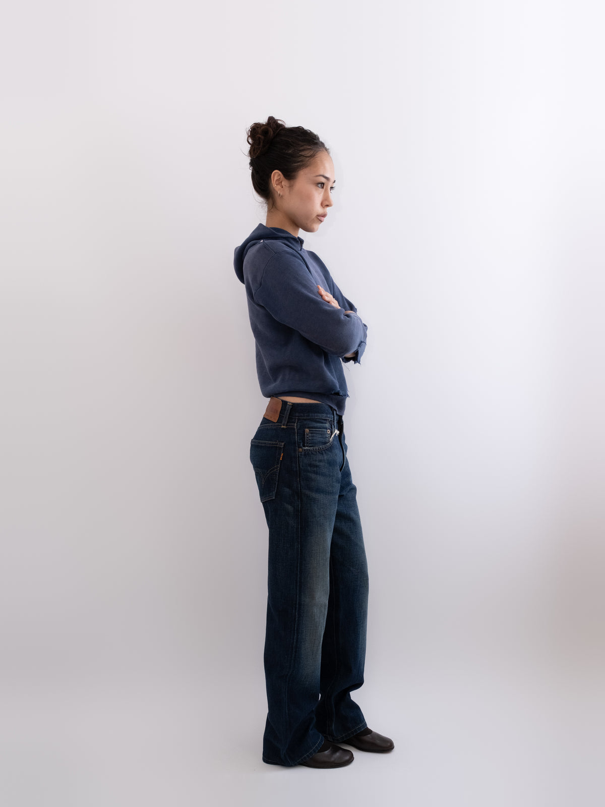 Edwin selvedge denim, model view
