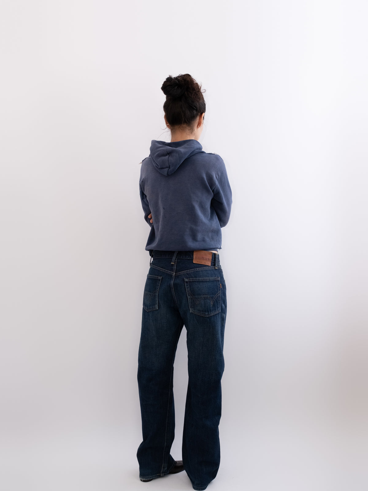 Edwin selvedge denim, model view
