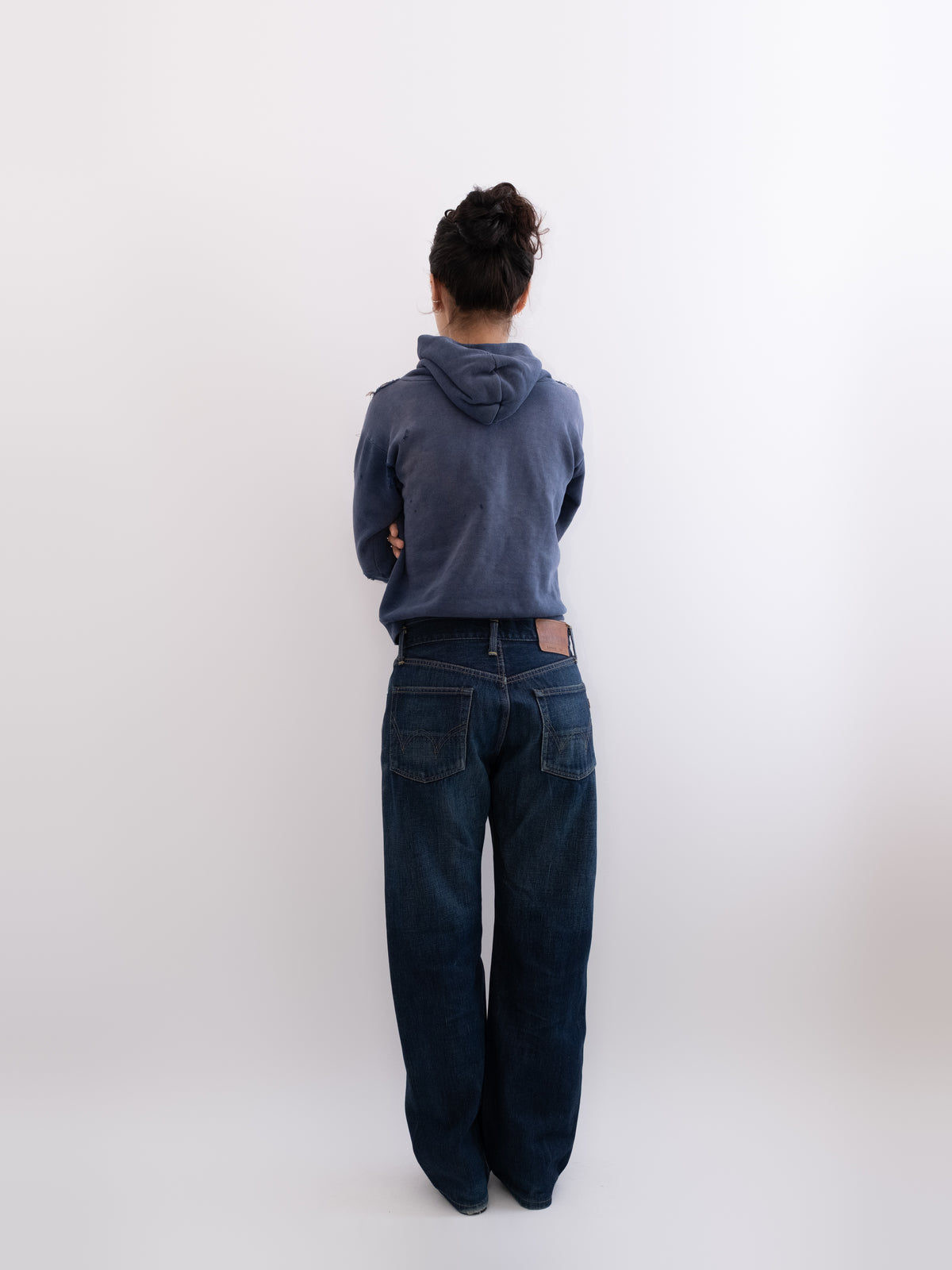 Edwin selvedge denim, model view