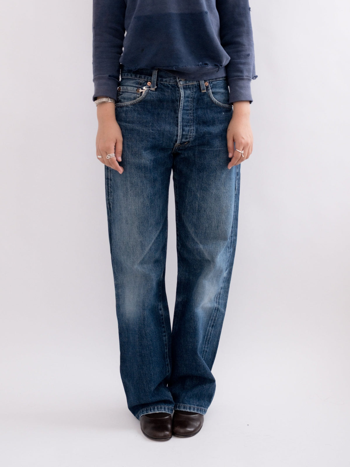 920-20 denim, item-focused front view