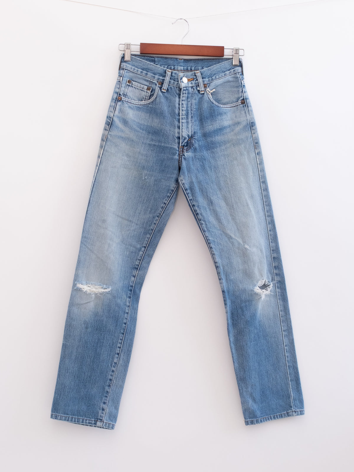 920-21 hung denim, front view