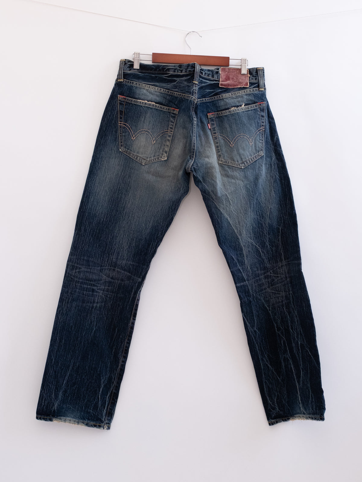 920-25 hung denim, back view