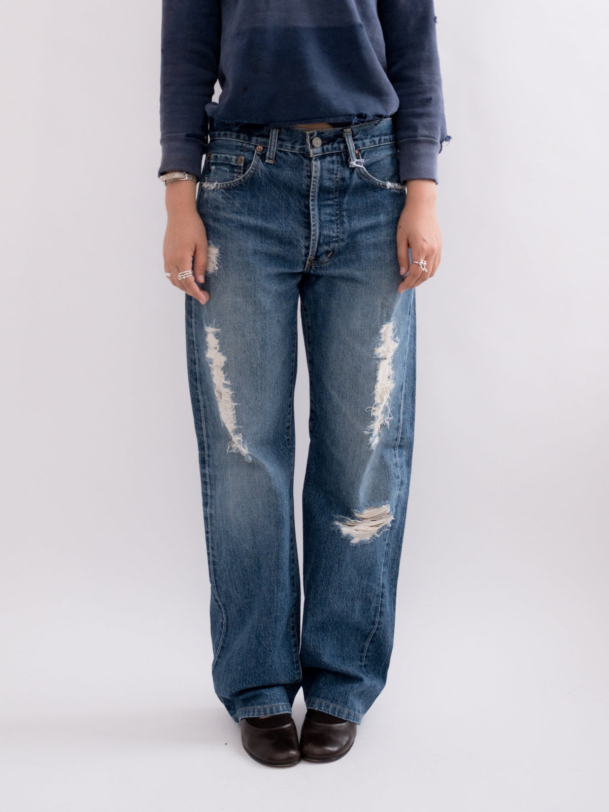 920-26 denim, item-focused front view