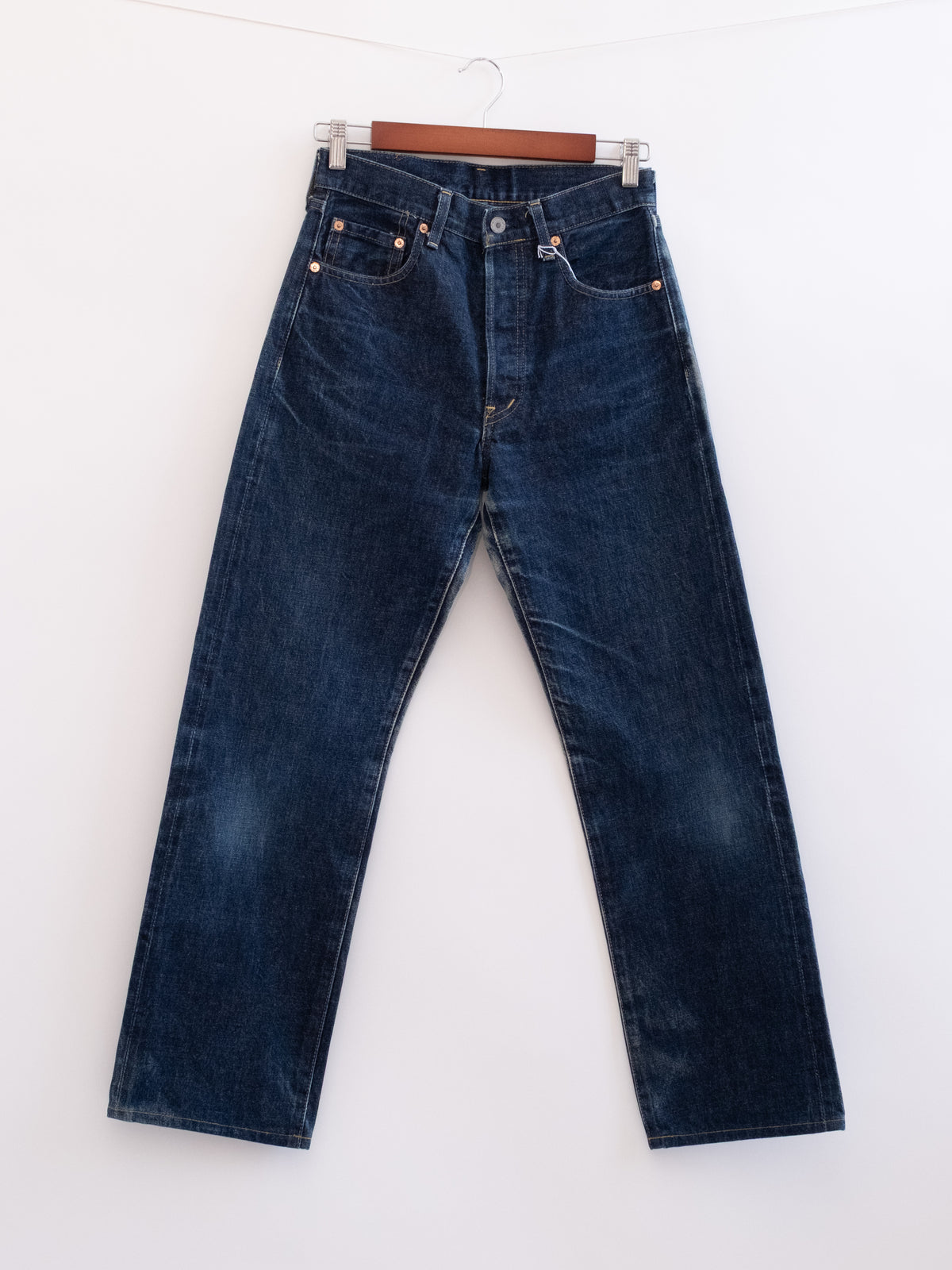 920-27 hung denim, front view