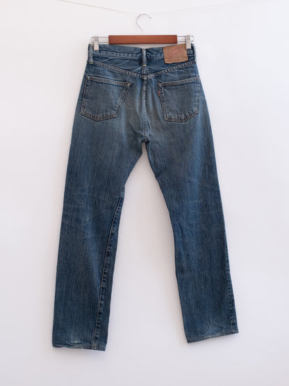 920-29 hung denim, back view