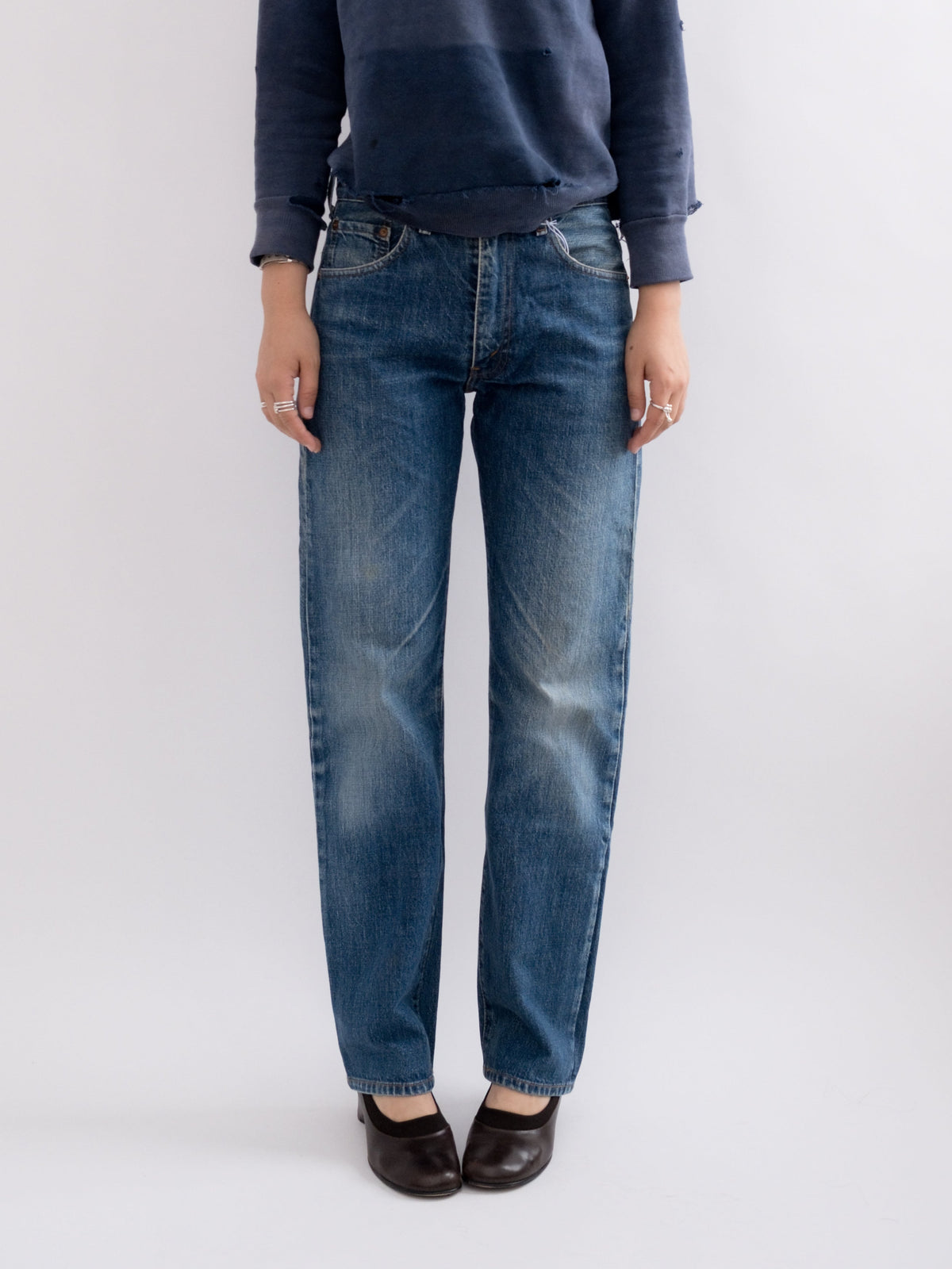 920-30 denim, item-focused front view