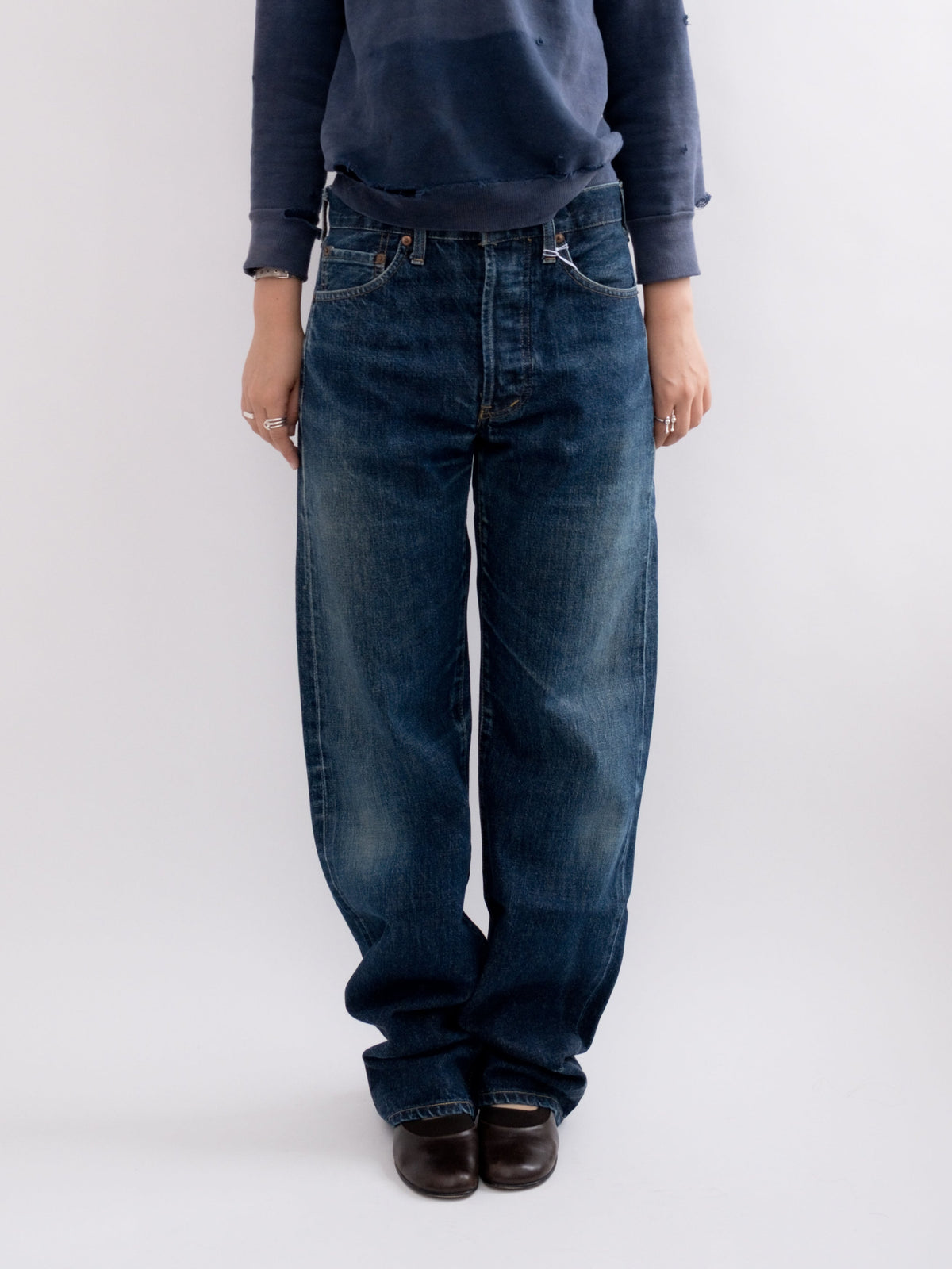 920-31 denim, item-focused front view