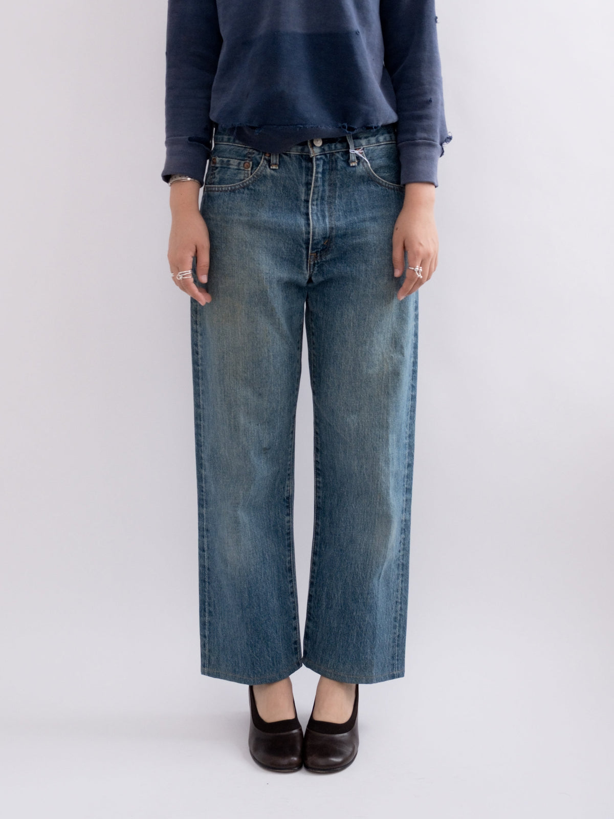 920-33 denim, item-focused front view