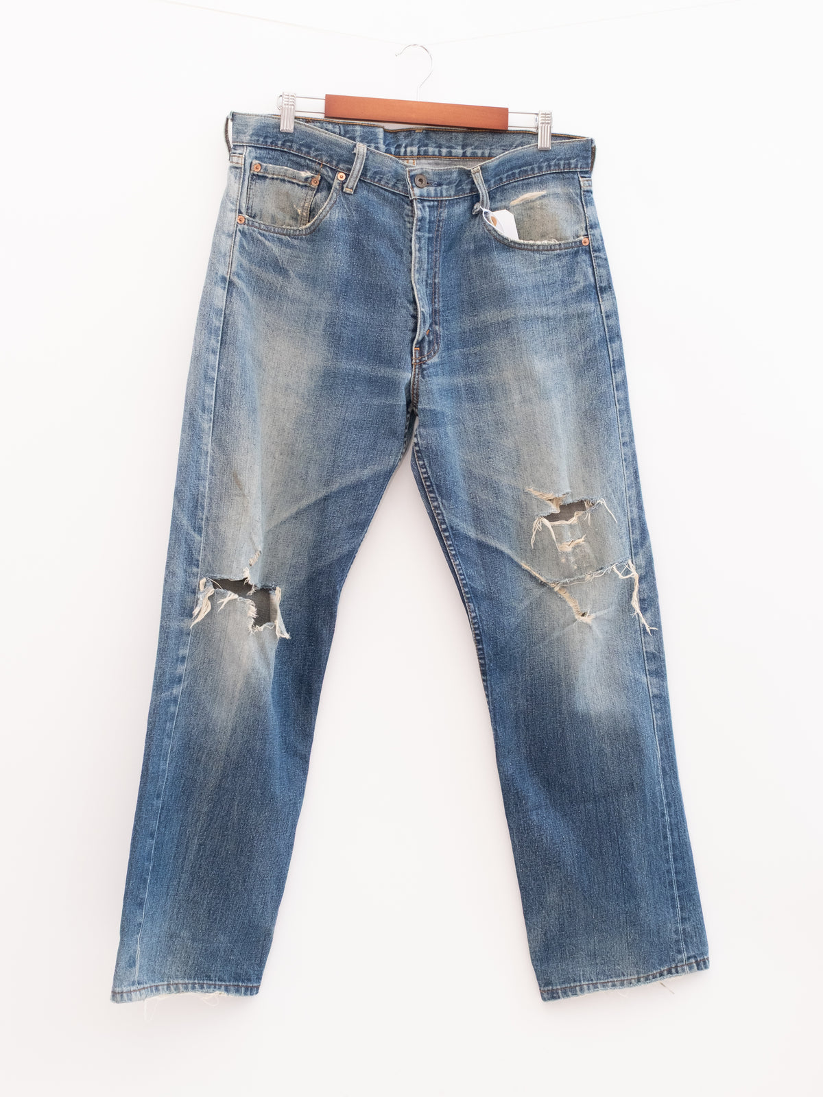 920-34 hung denim, front view