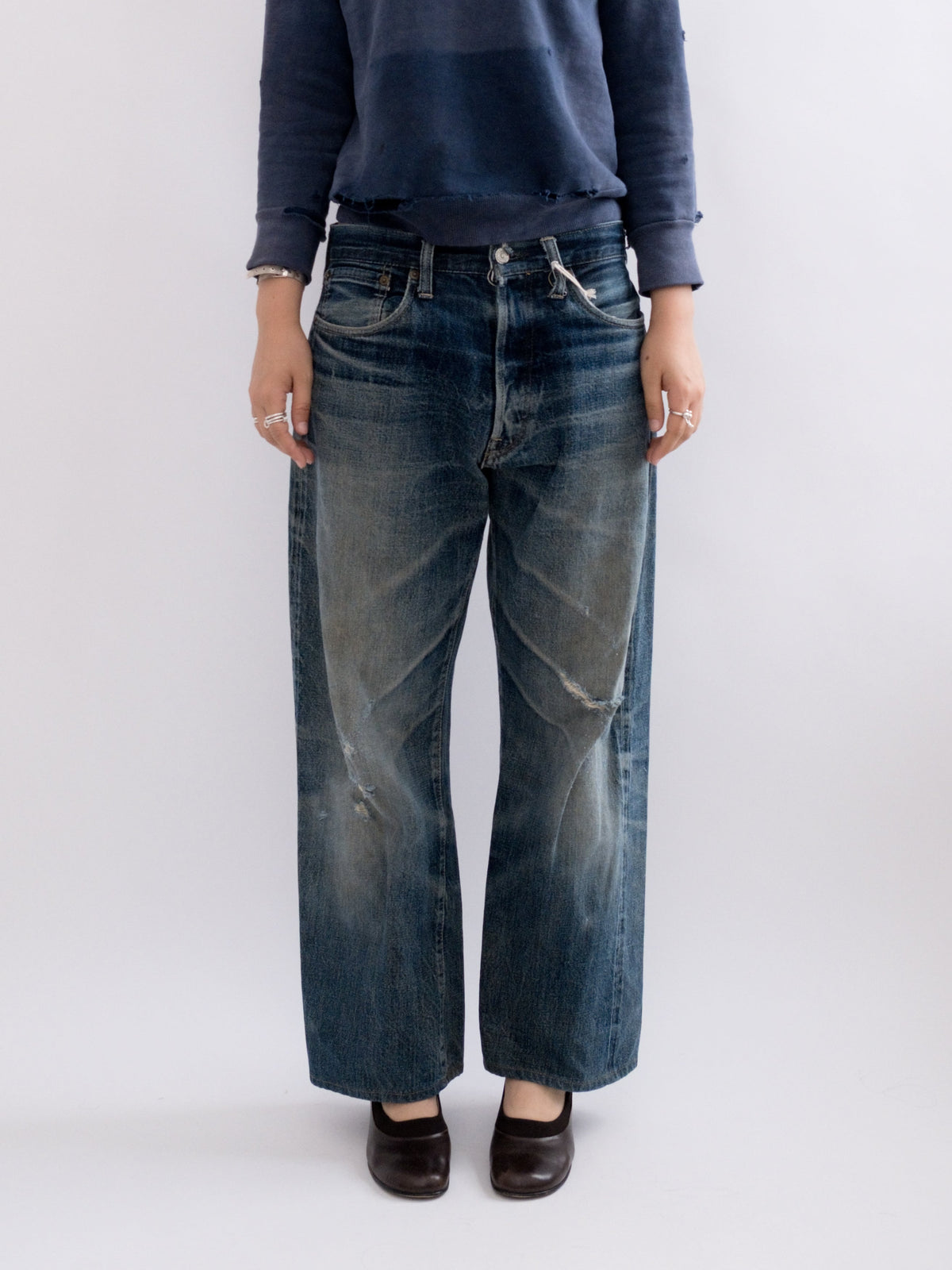 920-6 denim, item-focused front view