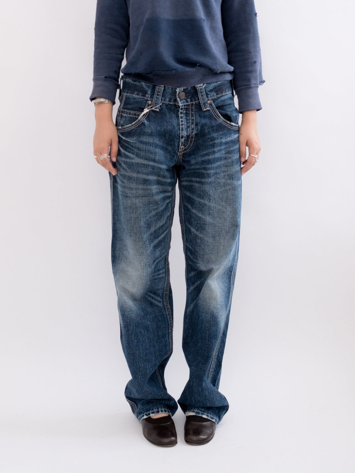 920-8 denim, item-focused front view