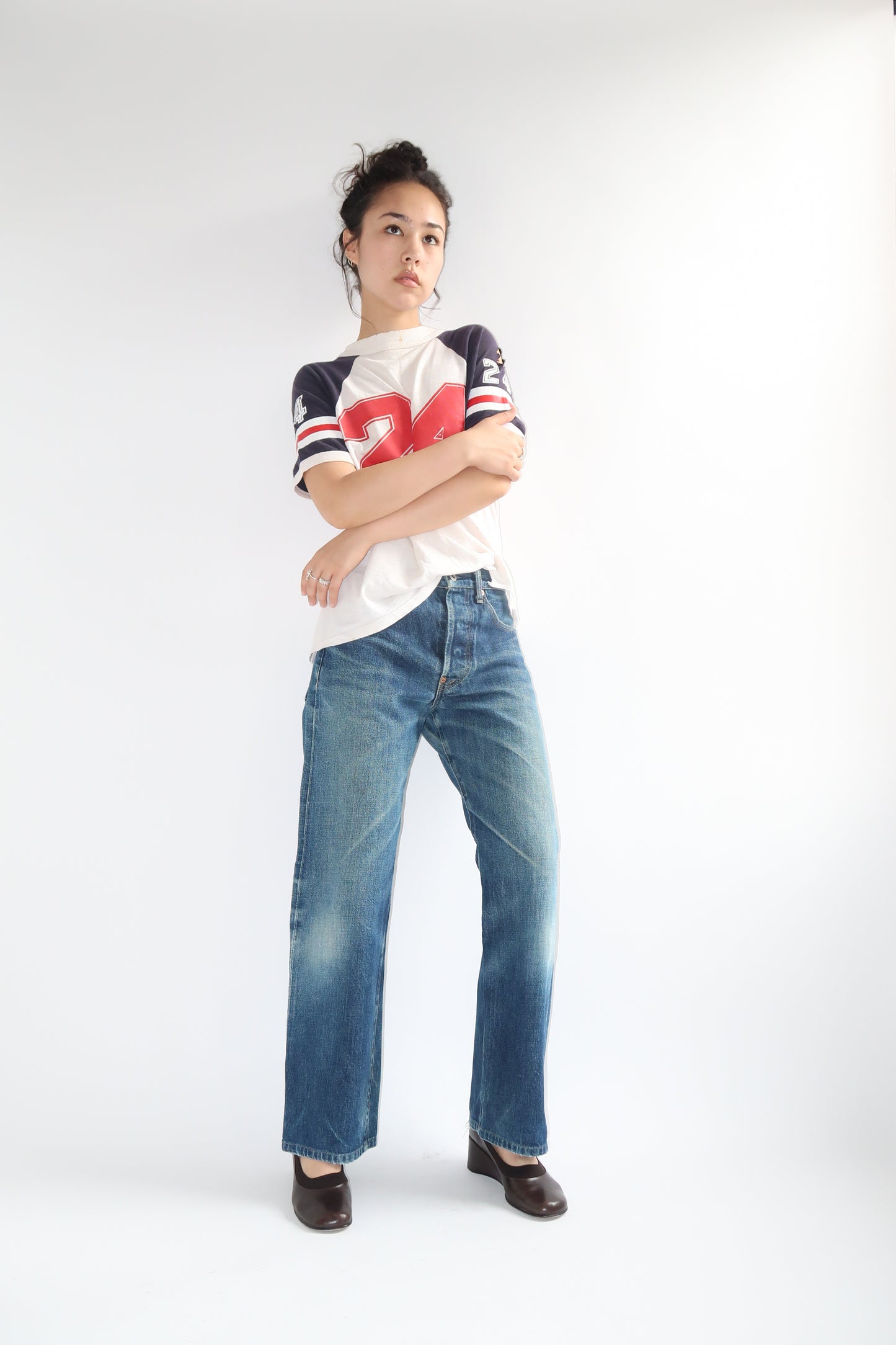 Agnès B. 1990s Striped Cotton Boatneck Top (M)