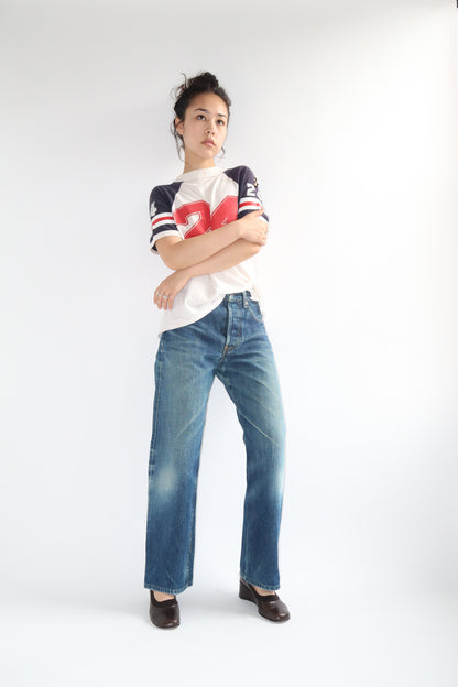 Agnès B. 1990s Striped Cotton Boatneck Top (M)
