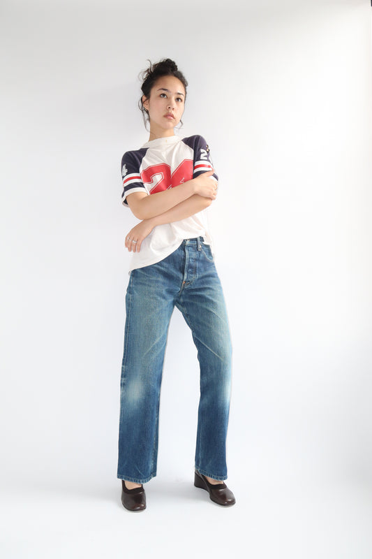 Agnès B. 1990s Striped Cotton Boatneck Top (M)