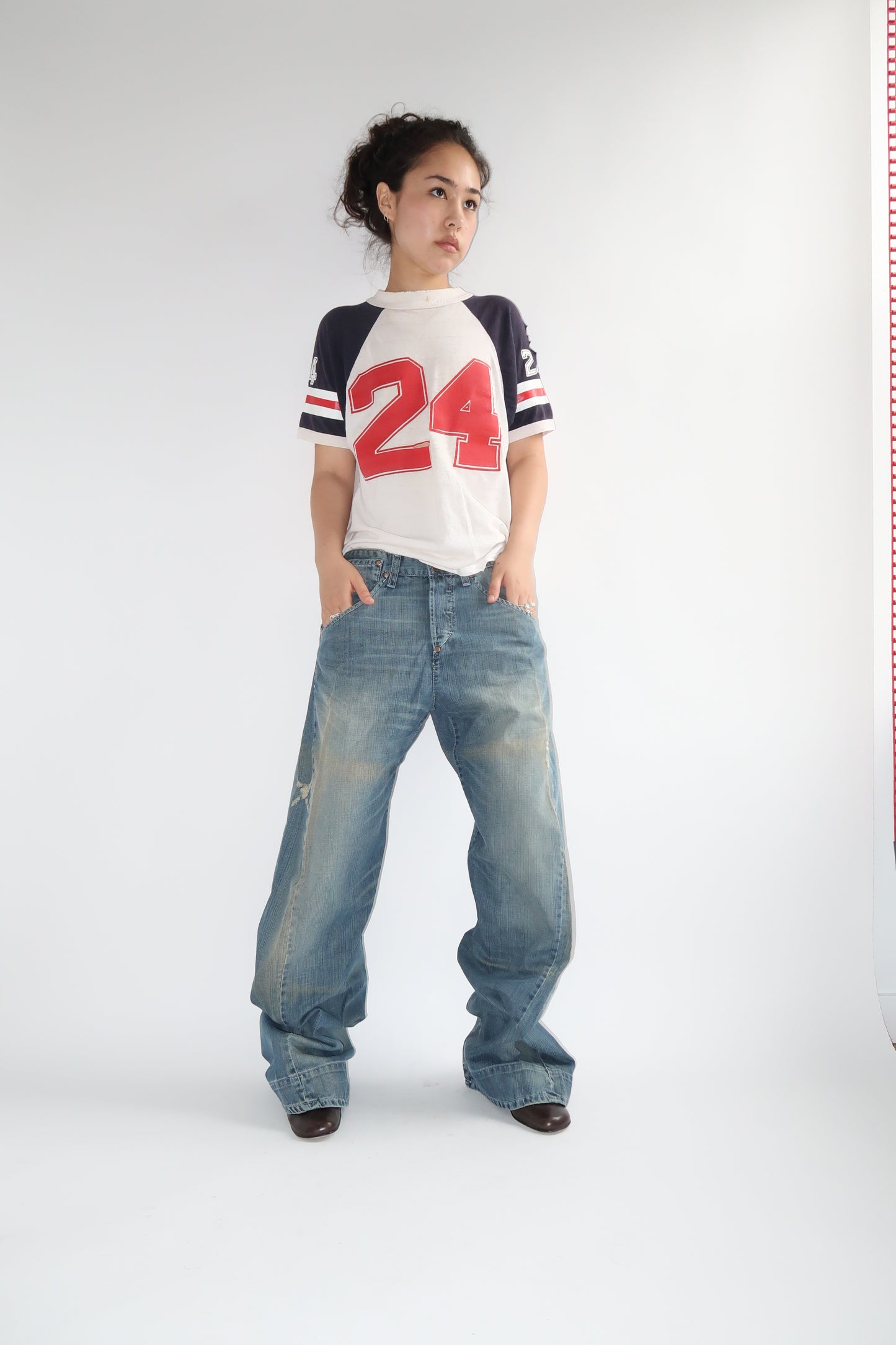 Levi's 1990s Japanese Big E Selvedge Jeans, Whiskered Wash (27 x 26)