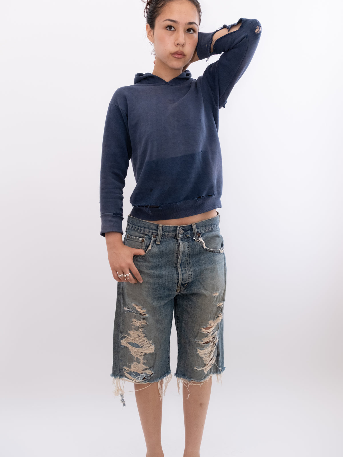 Levi's distressed shorts, photo 6